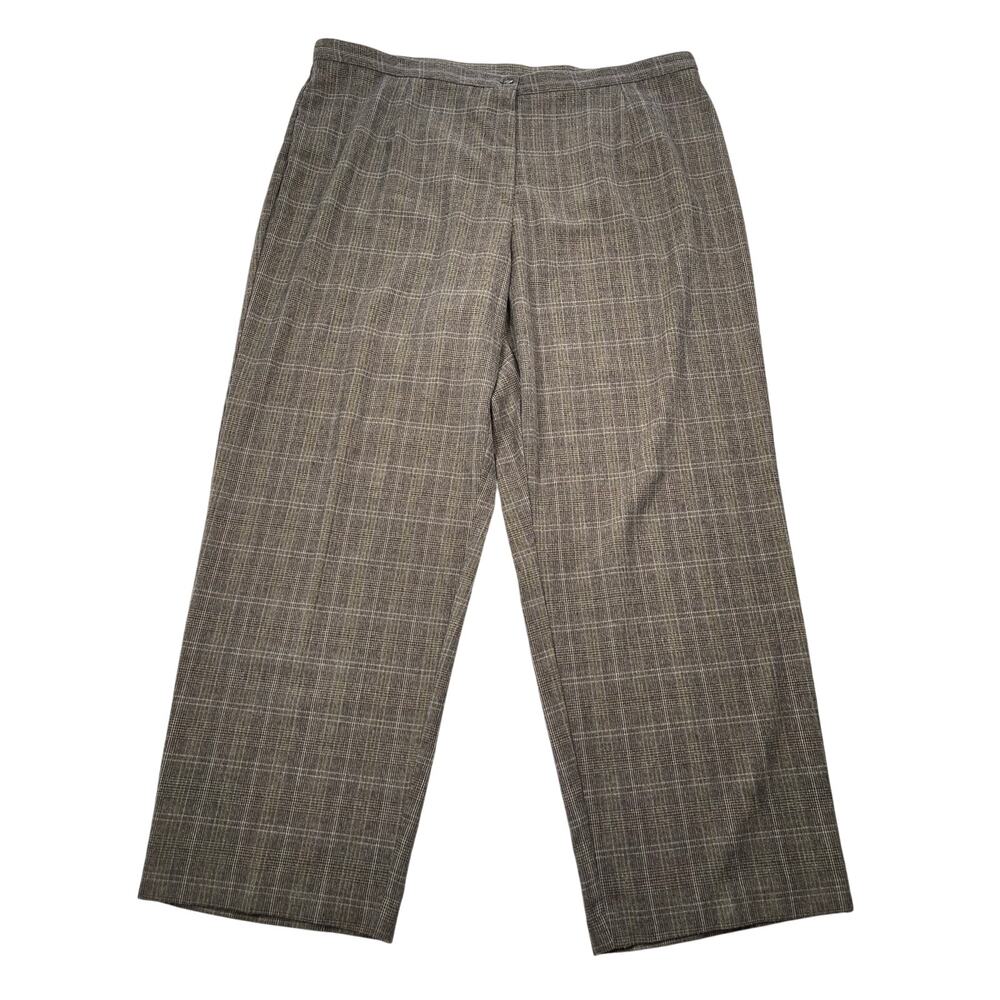 Dressbarn Dress Pants Womens Plus 24W Glen Plaid Boot Cut Trousers Office